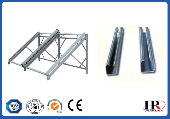 Metal Steel Frame Making Machine , Solar Strut Channel Roll Forming Machine